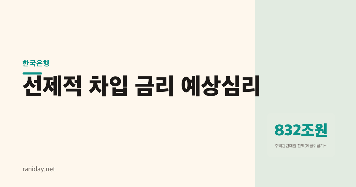 금리가 오른다는데 대출은 왜 늘었나: 2023~2024년 고금리 속 선제적 차입의 후유증