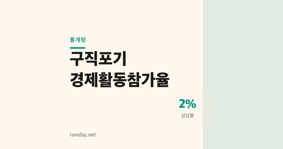 실업률 2.0%, 이게 정말 고용 회복일까